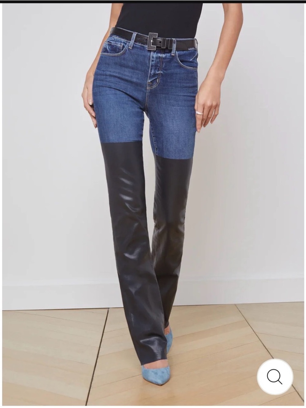 L’Agence Magnolia Coated High Waist Straight Leg Jean | NWOT